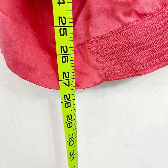 Hale Bob Pink Silk Beaded Batwing Blouse V-Neck Tropical Size Medium - Picture 6 of 7